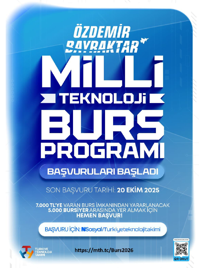 2026 Özdemir Bayraktar National Technology Scholarship Program